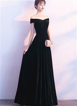 Picture of Charming Black Color Long Bridesmaid Dresses, Elegant Formal Gown, Prom Dresses